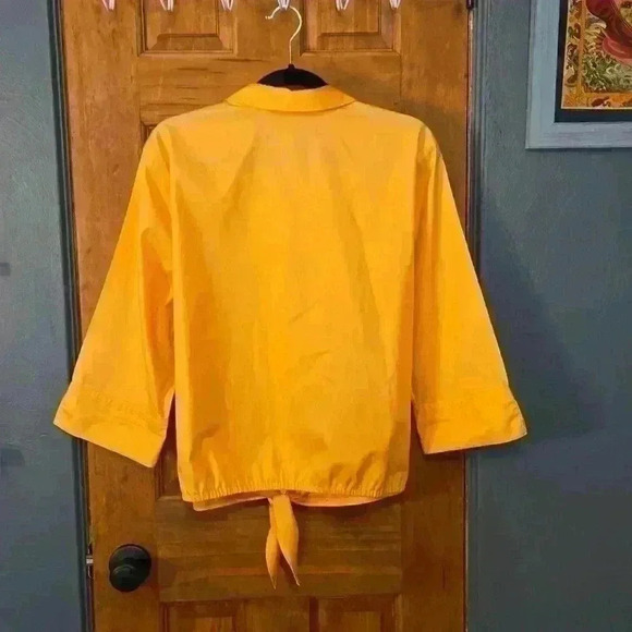 Orange Button Down Blouse - Picture 7 of 7